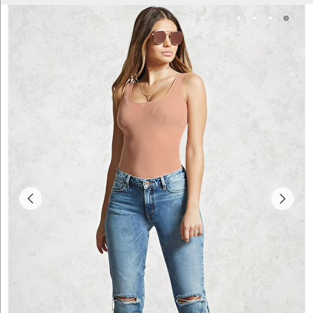 Pink mesh body suit / one piece top  forever 21